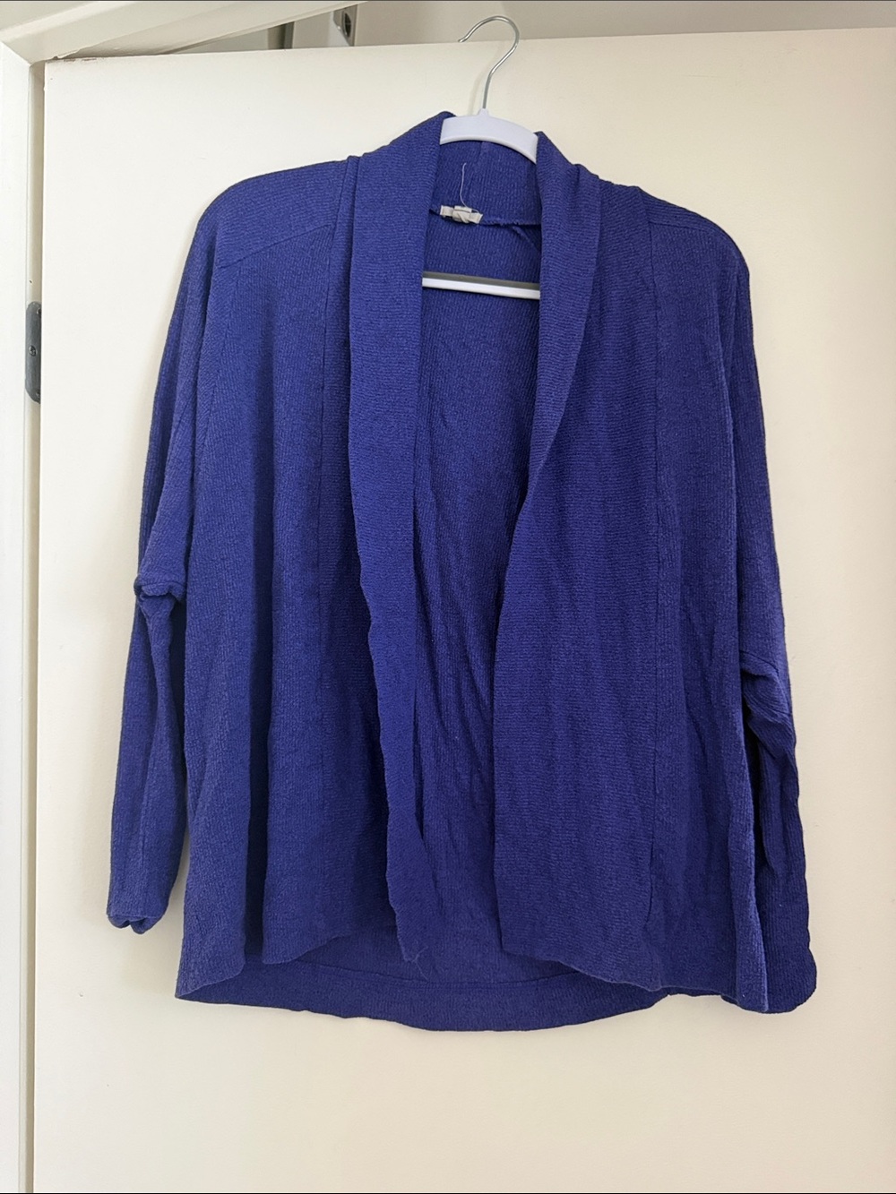 Ecote Open-Front Shawl Collar Cardigan - Royal Blue